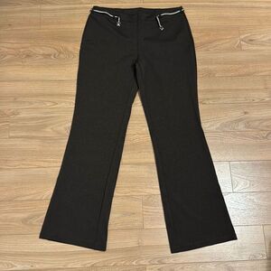 Express vintage black dress pants women’s size 7/8 bootcut with clasp belt‎